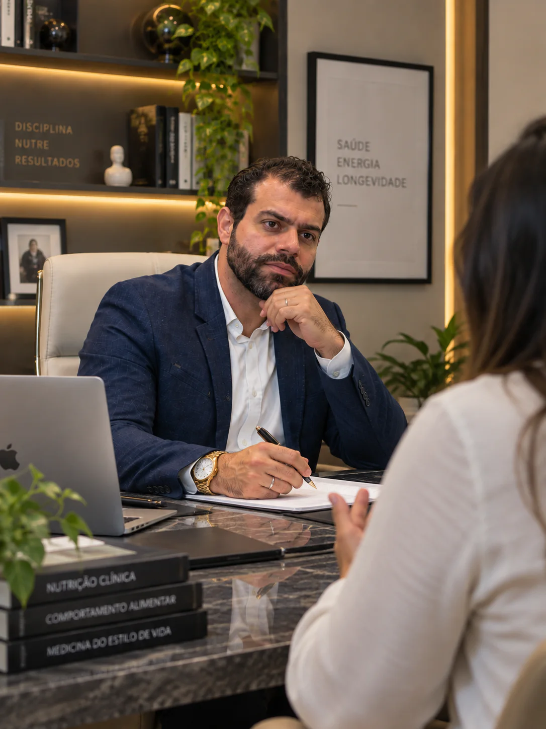 Filipe Alves durante consulta nutricional individualizada